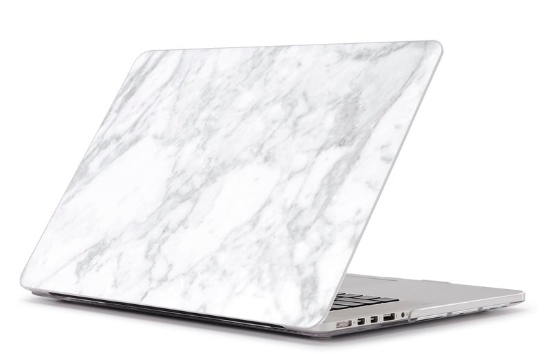 UESWILL Marble Pattern Smooth Hard Case Cover Compatible with MacBook Pro 15 inch with Retina Display (NO Touch Bar, NO CD-ROM) Model A1398 + Microfibre Cleaning Cloth, (White) - Image 4